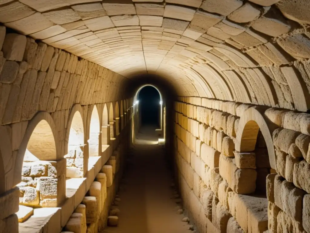 Explora las antiguas rutas subterráneas descubiertas en Jerusalén: misterio y belleza en las intrincadas cámaras iluminadas por tenue luz cálida