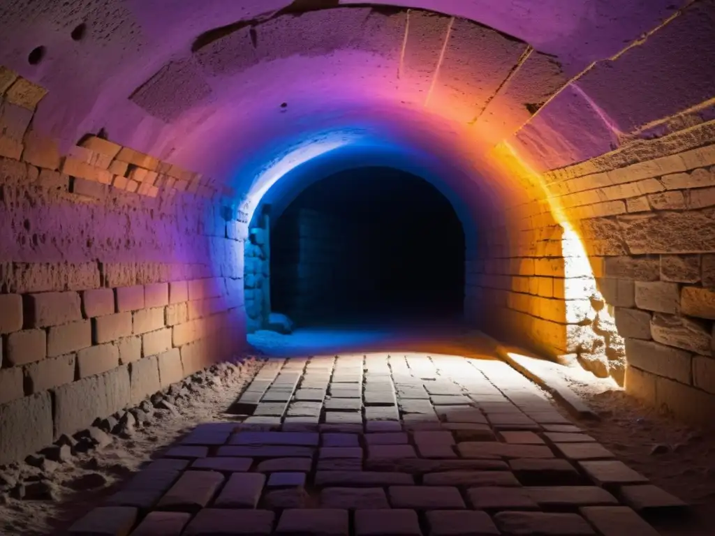 Un antiguo túnel revela secretos históricos bajo luz ultravioleta