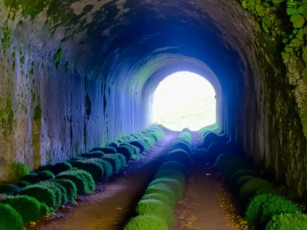 Explora las aplicaciones de RA en túneles antiguos con esta imagen evocadora de misterio y belleza subterránea