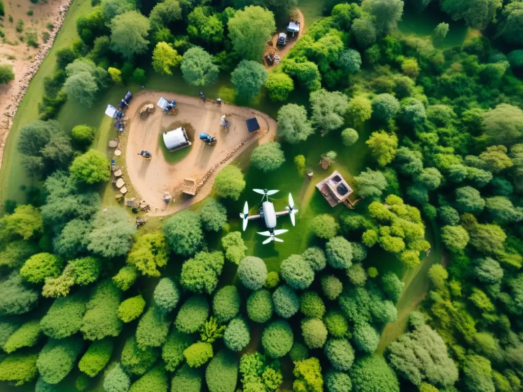 Arqueólogos con drones exploran un antiguo sitio histórico, revelando su vasta importancia