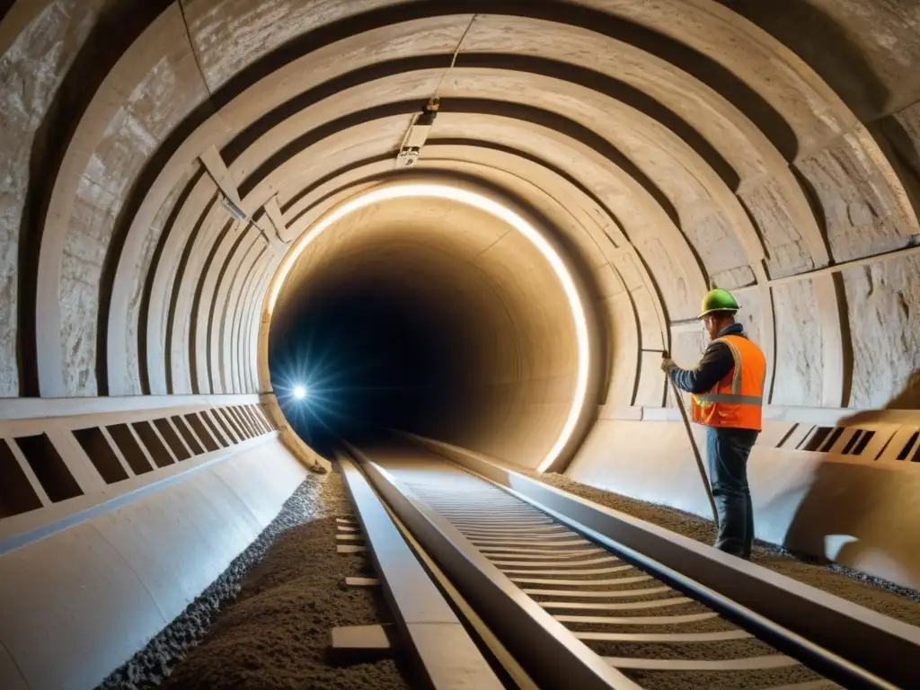 Un artista meticuloso crea una réplica detallada de un túnel histórico, fusionando preservación histórica y técnicas artísticas modernas