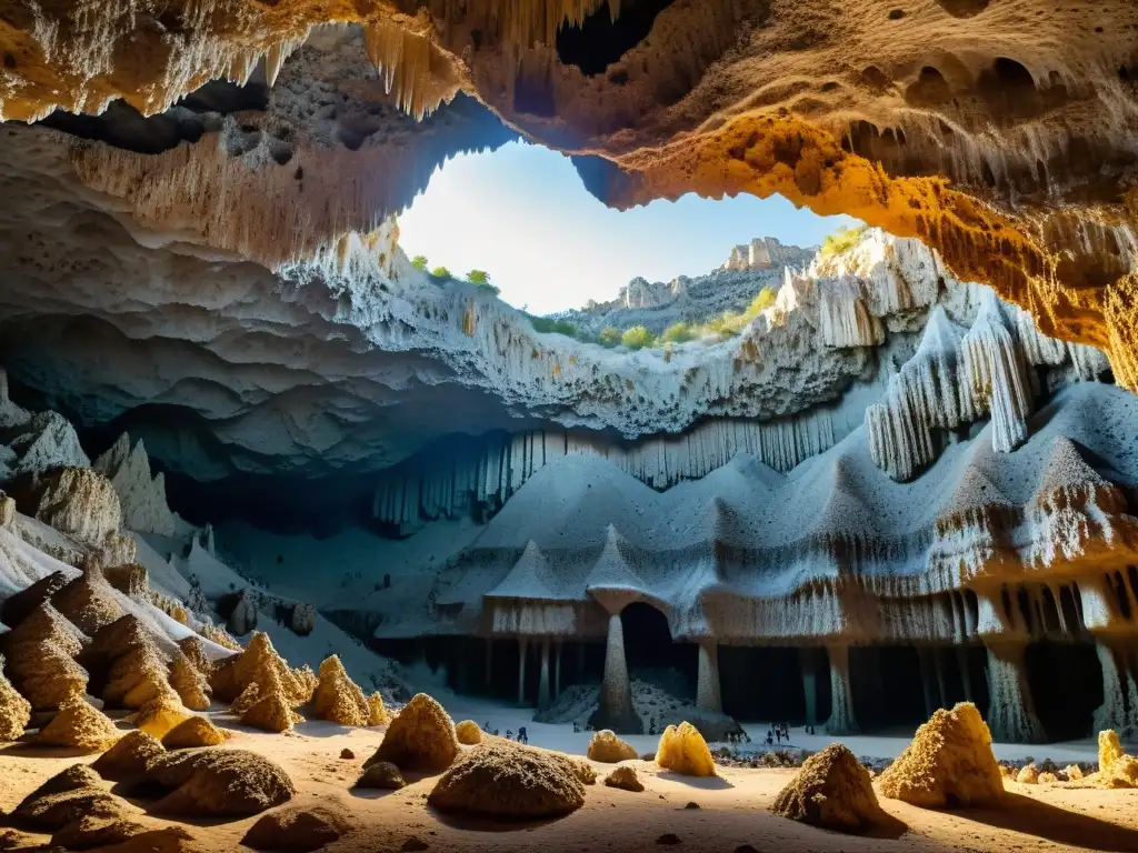 Explora la belleza natural y la geología profunda de las formaciones de cavernas en Carlsbad Caverns, Nuevo México, USA