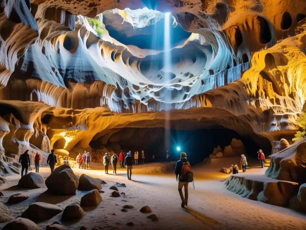 Explora una caverna misteriosa con un guía experto