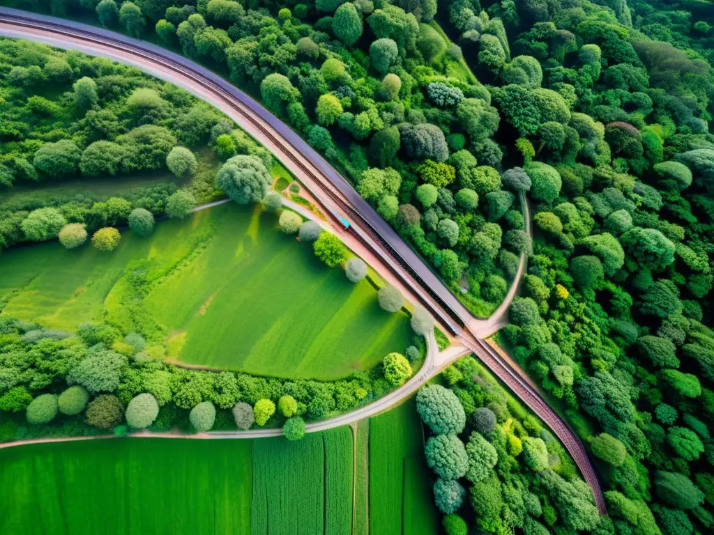 Un complejo entramado de túneles subterráneos que influye en la biodiversidad, con exuberante vegetación y vida silvestre vibrante en la superficie