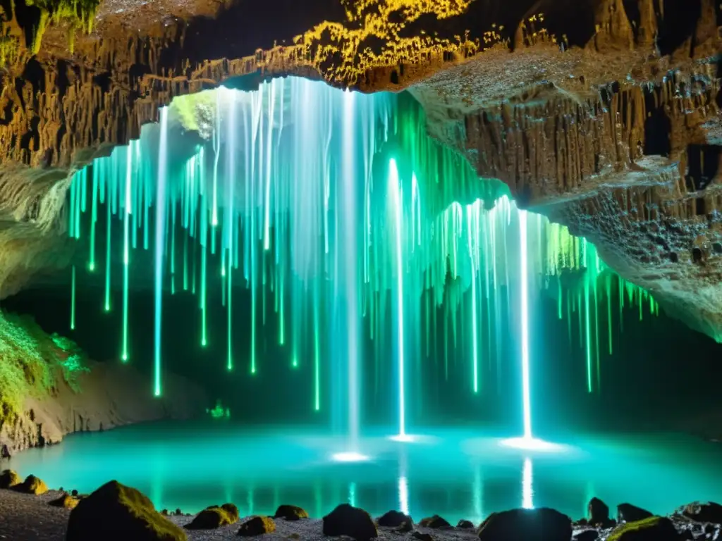 Explora destinos subterráneos asombrosos viajeros intrépidos en las cuevas de Waitomo, Nueva Zelanda, iluminadas por miles de gusanos brillantes