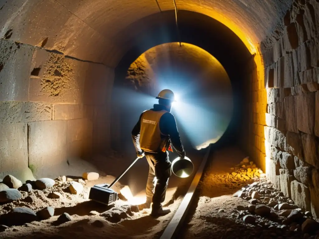 Detección de metales en túneles históricos: explorando la historia oculta con un detector de metales en un túnel antiguo y misterioso