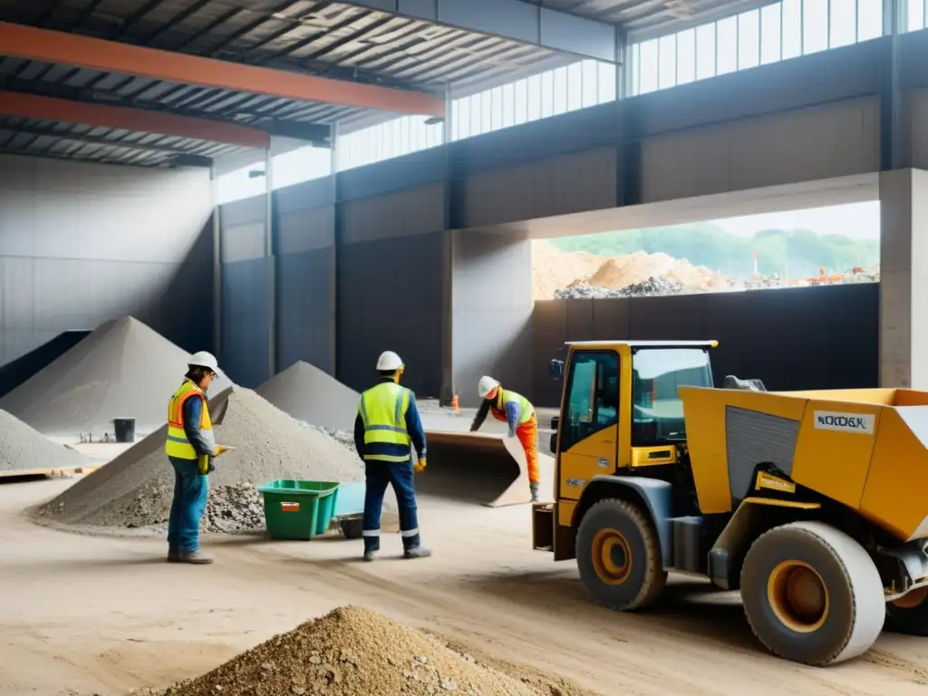 Un emocionante reciclaje de materiales de construcción en un bullicioso sitio de túneles