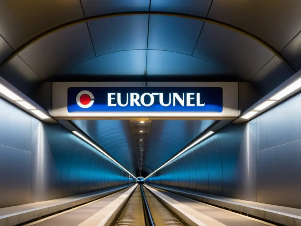 La entrada del Eurotúnel, restauración de túneles históricos emblemáticos, con detalles arquitectónicos impresionantes y grandiosidad estructural