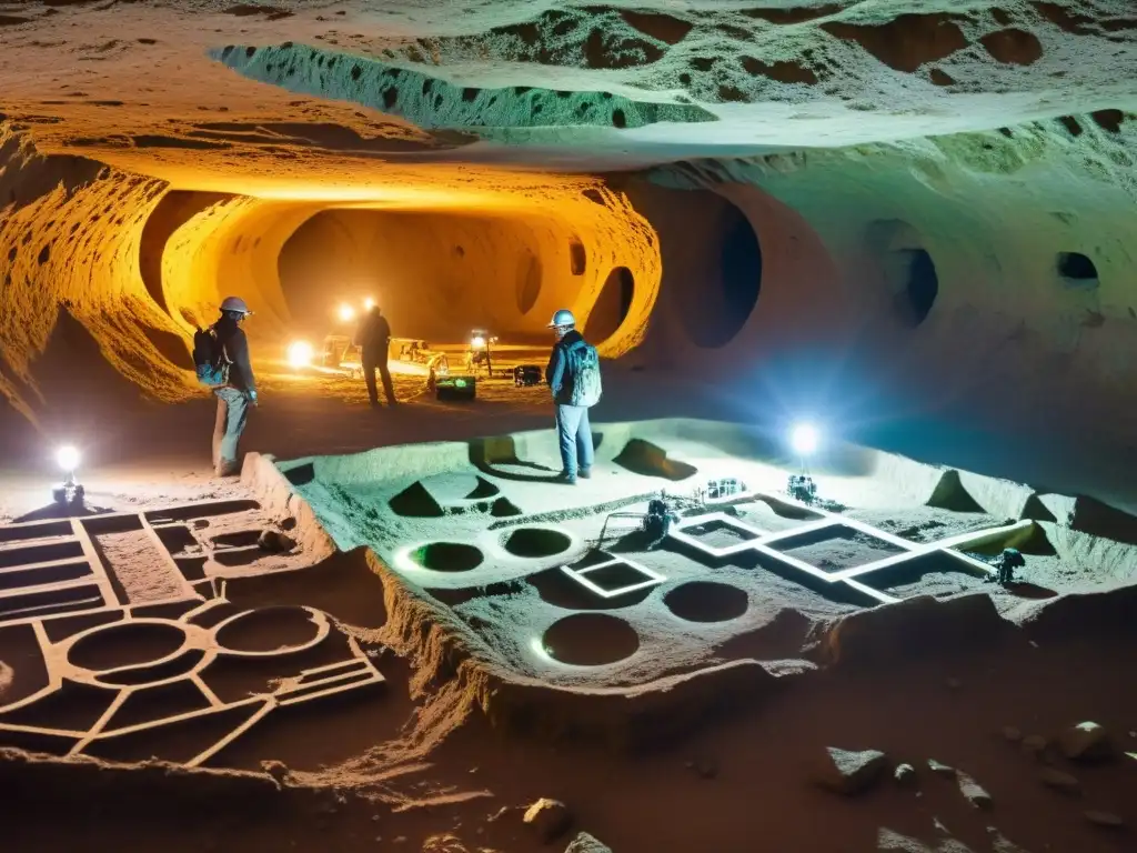 Un equipo de arqueólogos utiliza drones para explorar un sitio subterráneo, revelando antiguos tesoros