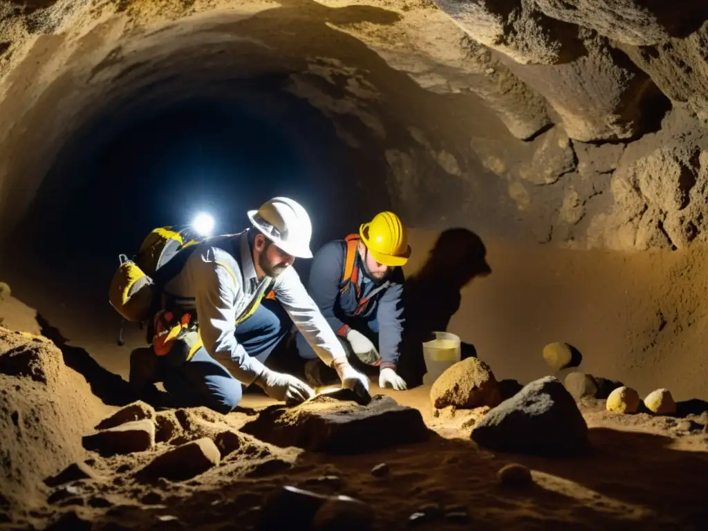 Un equipo de arqueólogos documenta minuciosamente y preserva estructuras subterráneas antiguas, resaltando la importancia de la restauración de lugares subterráneos