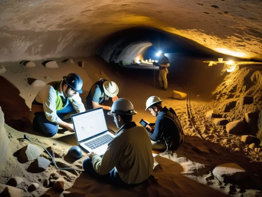 Un equipo de arqueólogos usa herramientas digitales para documentar y analizar estructuras históricas subterráneas