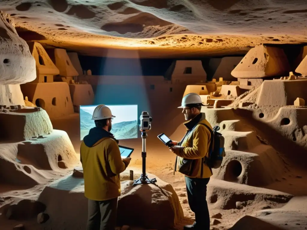 Un equipo de arqueólogos utiliza tecnología de escaneo 3D para visualizar un sitio arqueológico subterráneo