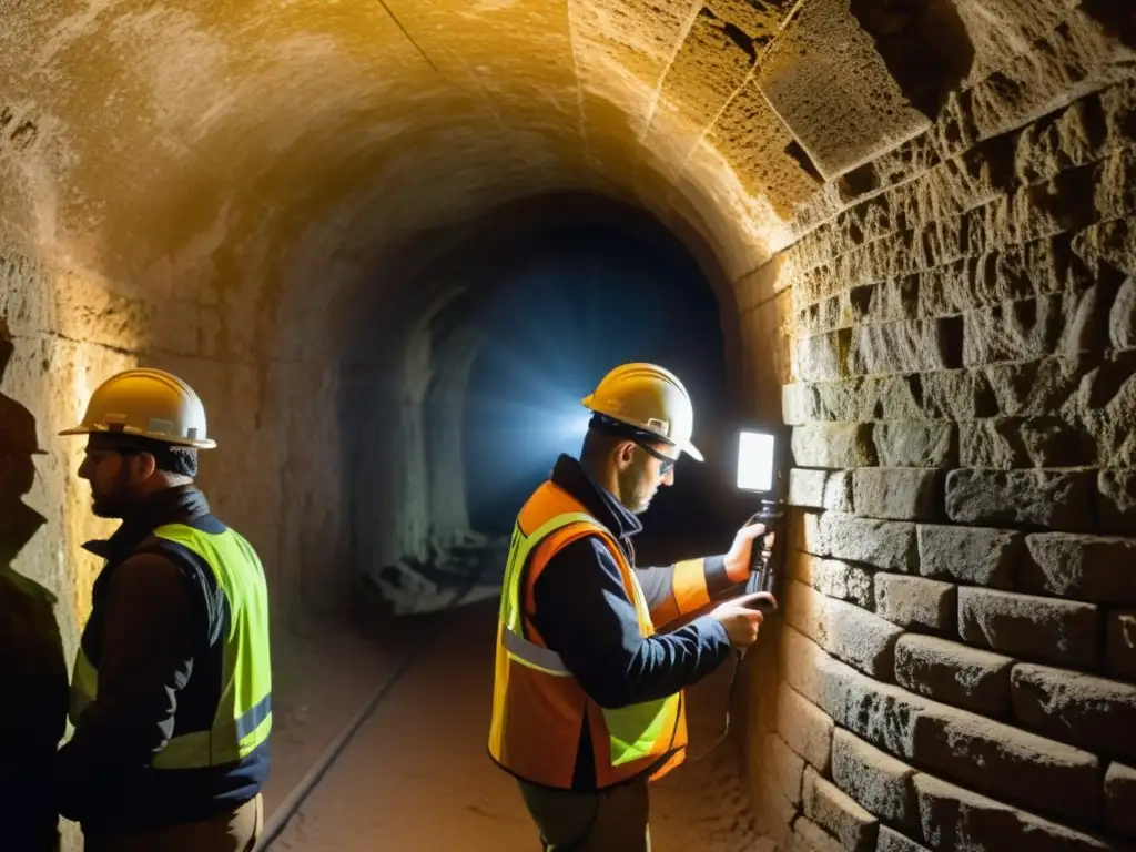 Equipo de arqueólogos explora túnel subterráneo con tecnología de mapeo 3D, fusionando tradición con tecnología avanzada