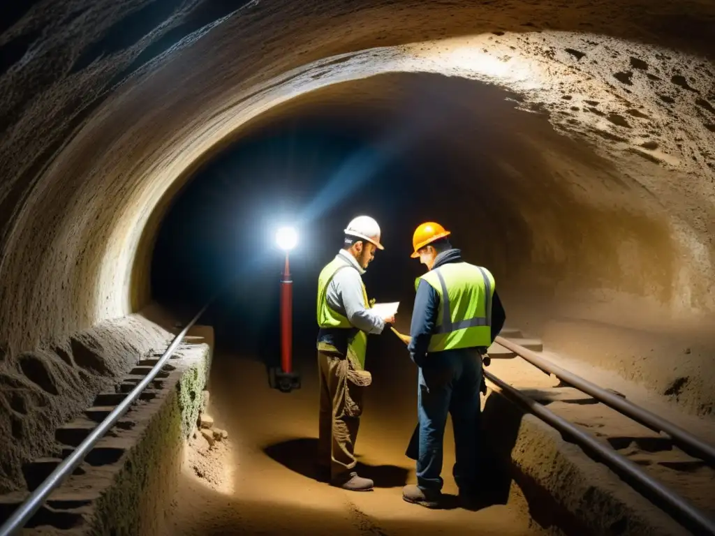 Un equipo de expertos en restauración preserva meticulosamente un antiguo túnel subterráneo, revelando su historia a través de métodos especializados