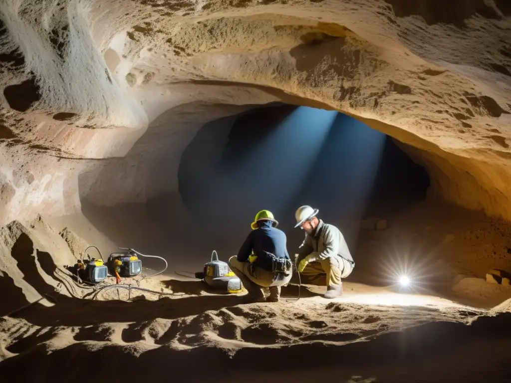 Un equipo de expertos en restauración descubre con precisión detalles históricos en cámaras subterráneas