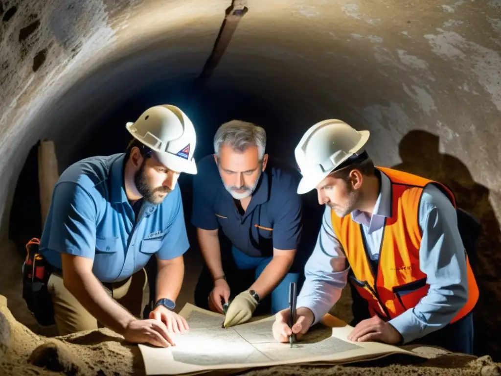 Un equipo de historiadores y arqueólogos explora túneles subterráneos históricos con tecnología avanzada