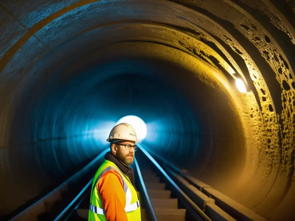 Un equipo de ingenieros y expertos en conservación examina detalladamente un túnel histórico, destacando la belleza atemporal de su diseño