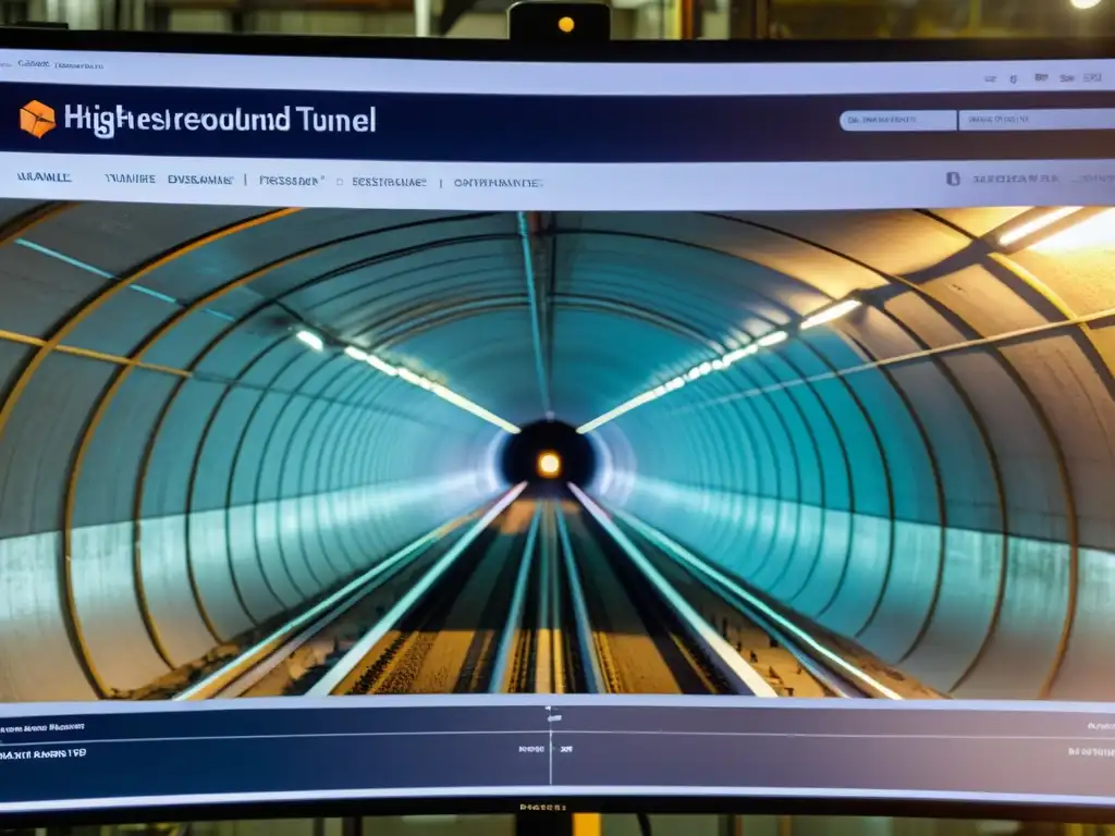 Equipo de ingenieros colaborando en un software avanzado diseño túneles subterráneos