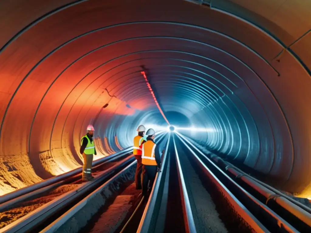 Un equipo de ingenieros usa tecnología avanzada de escaneo 3D para mapear un túnel subterráneo