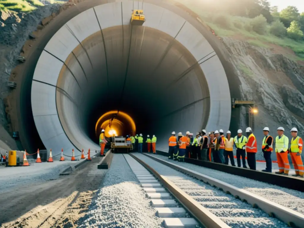 Un equipo de ingenieros y trabajadores de la construcción desafían la roca con una enorme tuneladora