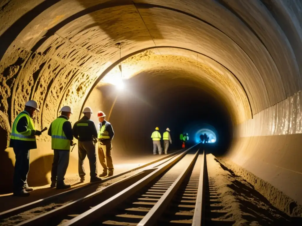 Equipo de restauración trabaja meticulosamente en túnel histórico, destacando la inversión en restauración túneles históricos