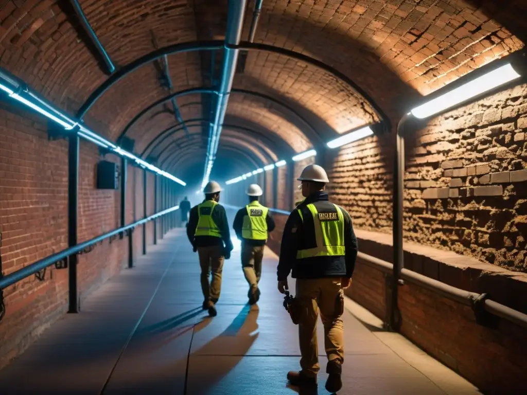 Equipo de seguridad cibernética inspecciona red subterránea