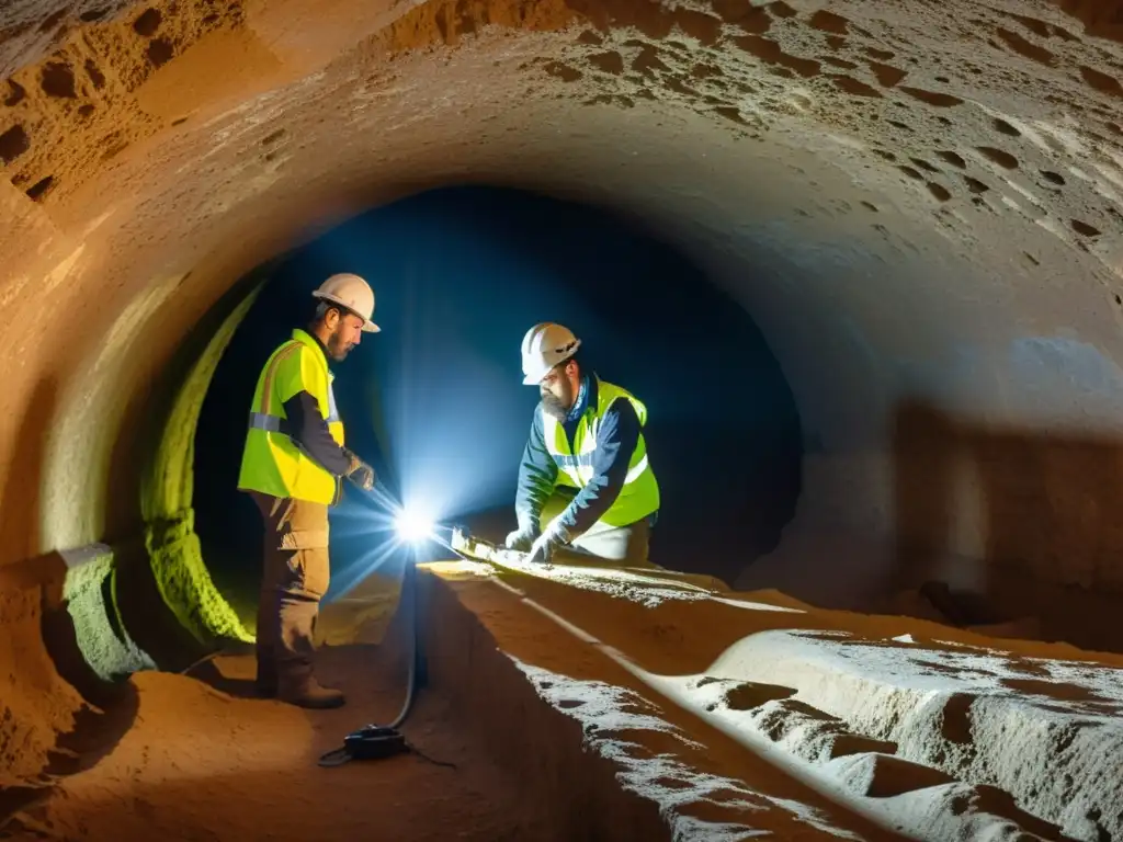 Expertos en restauración de espacios subterráneos históricos utilizando tecnología avanzada para preservar la arquitectura antigua