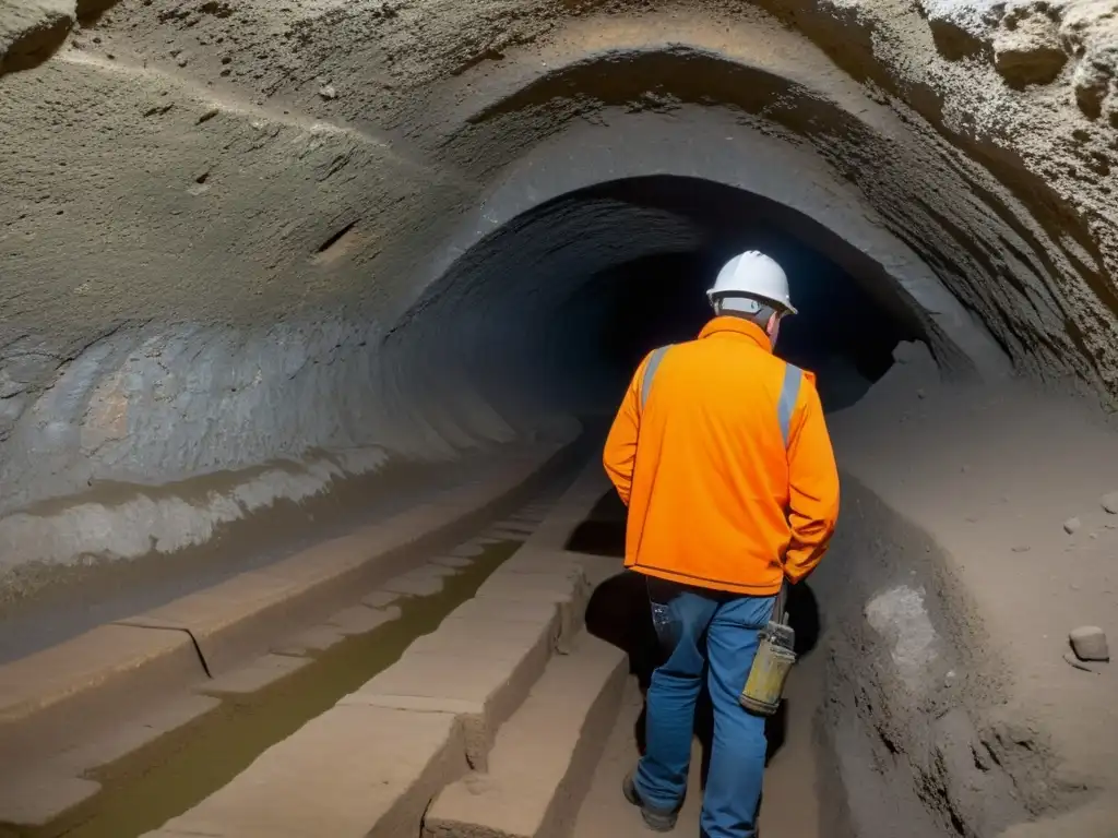 Expertos en conservación subterránea planificando meticulosamente proyectos de restauración en una estructura histórica