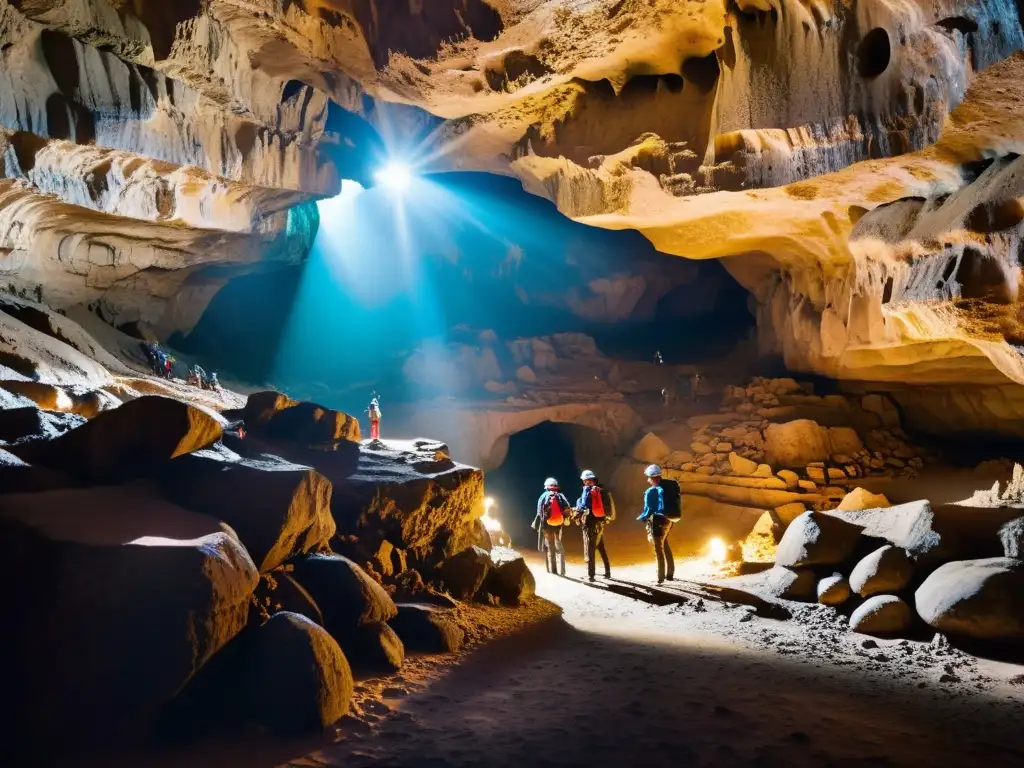 Exploración de cavernas históricas con guía experto