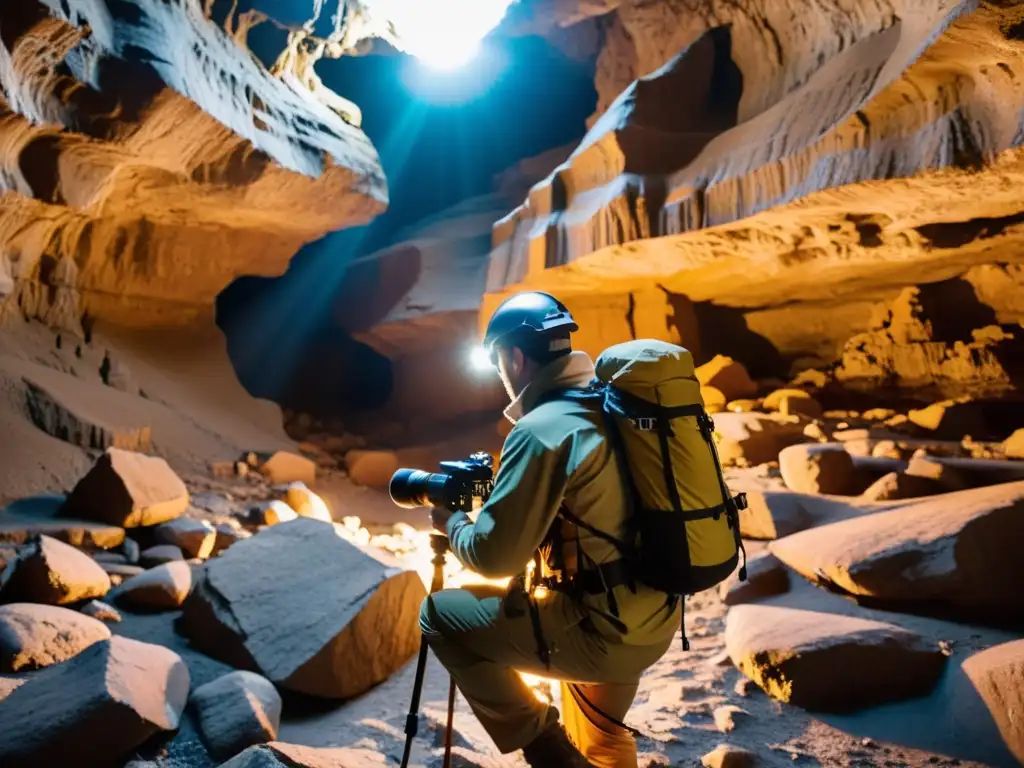 Exploración en cuevas con cámaras de alto rendimiento para espeleología
