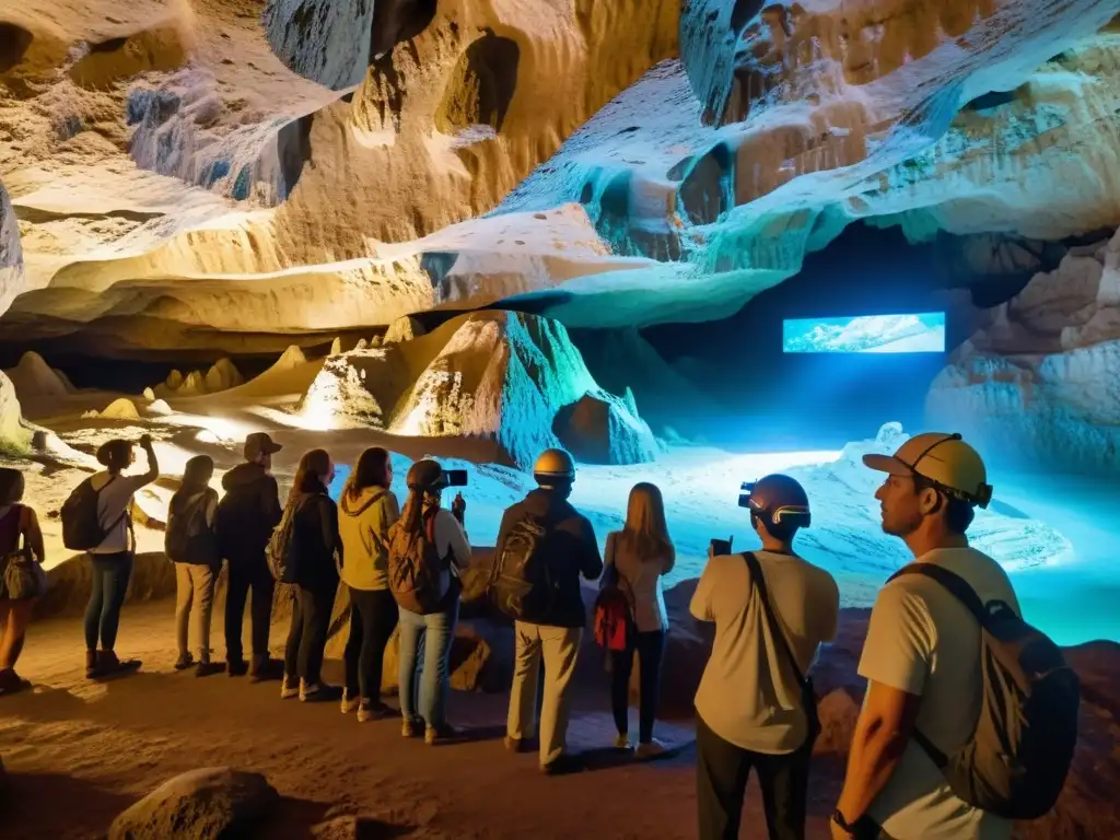 Exploración de cuevas con elementos multimedia, una experiencia única que fusiona lo tradicional con lo moderno