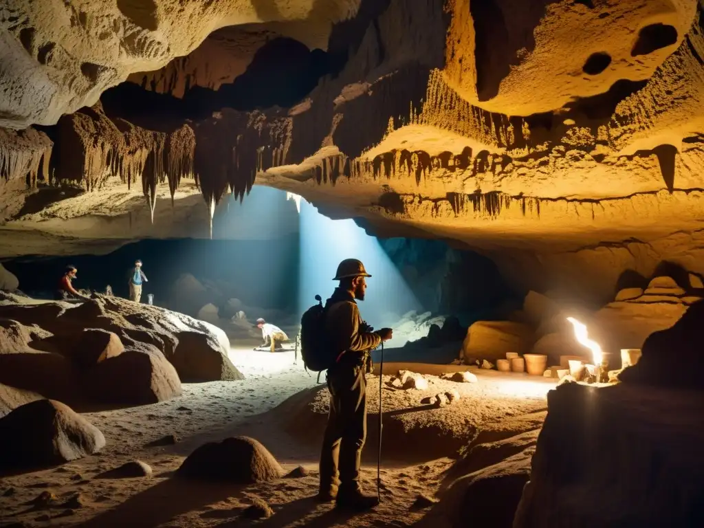 Exploración en cuevas con fósiles en Sudamérica: descubrimiento científico en un ambiente misterioso y asombroso