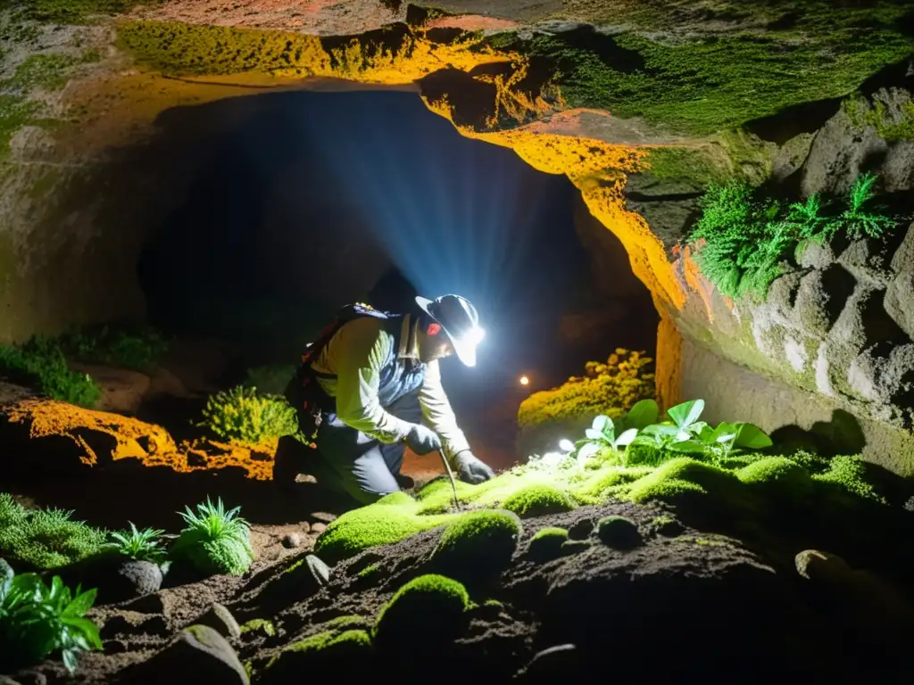 Exploración cuidadosa en un túnel subterráneo: preservación túneles históricos ecosistema subterráneo