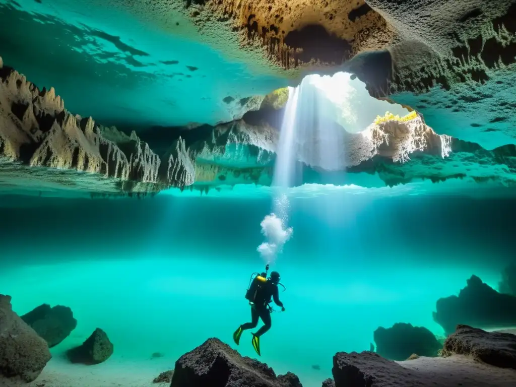 Exploración en el Gran Acuífero Maya: Aventura subterránea en un paisaje surrealista de cuevas y agua turquesa