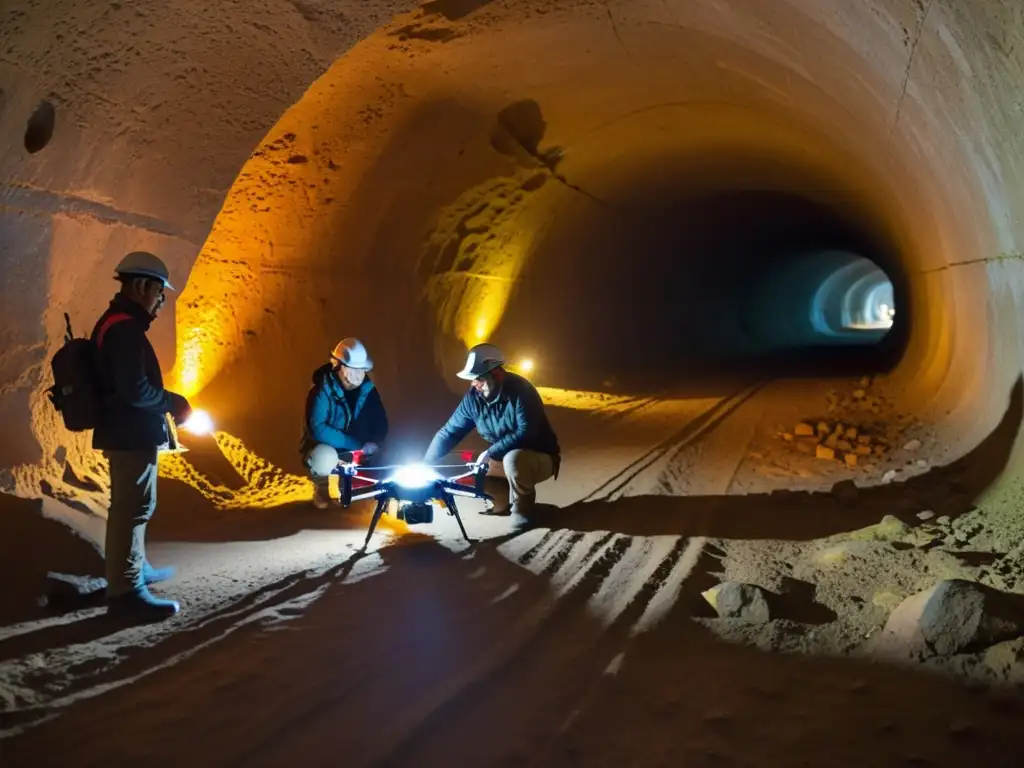 Exploración en túneles antiguos con drones revela arte y misterios perdidos en la oscuridad subterránea