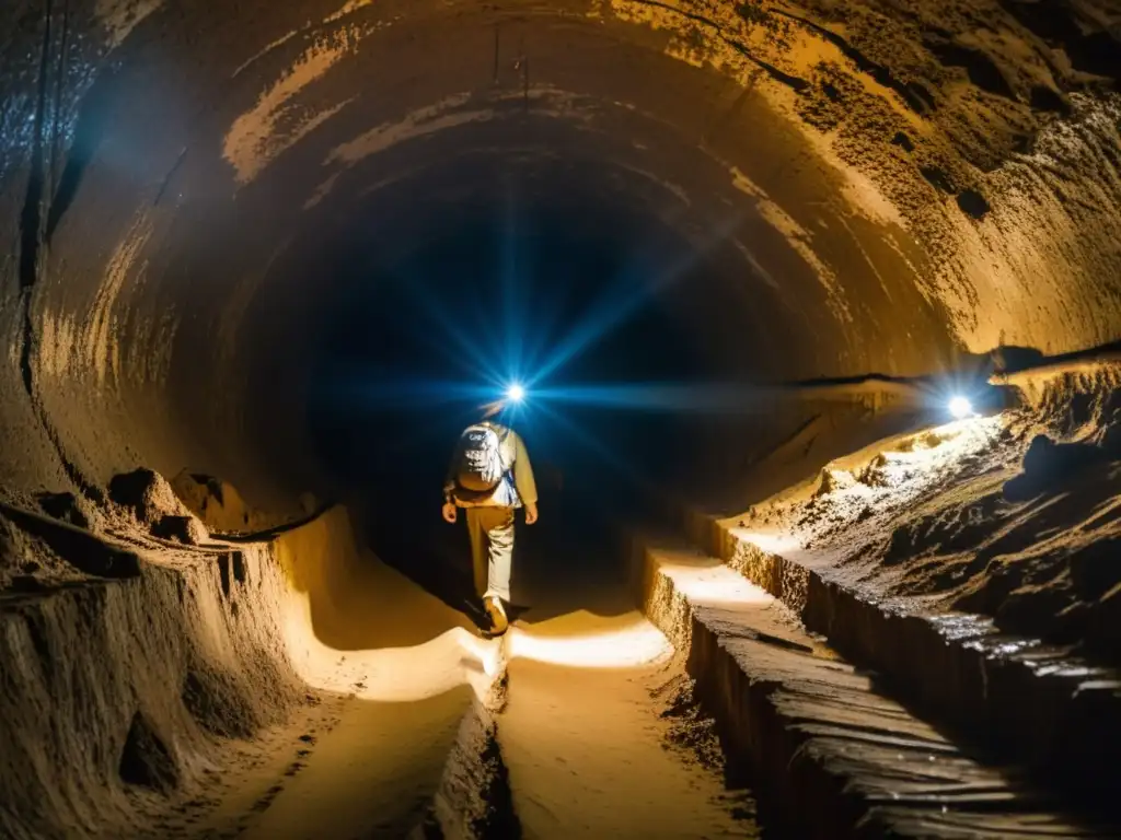 Exploración en túneles antiguos, mostrando la lucha y la resistencia en la arqueología subterránea de Vietnam