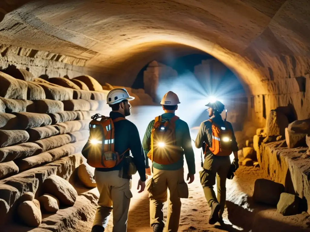 Exploración en túneles históricos: cascos de luz iluminan la historia y la aventura subterránea