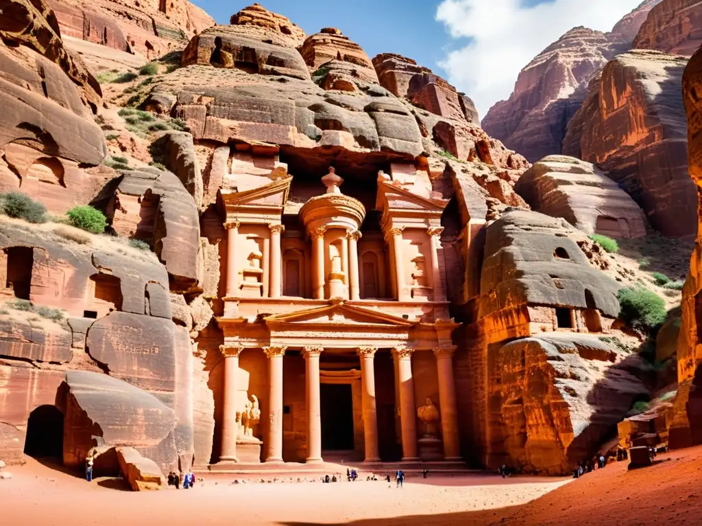 Exploración de túneles históricos de Petra: antiguos caminos iluminados por linternas revelan su rica historia comercial