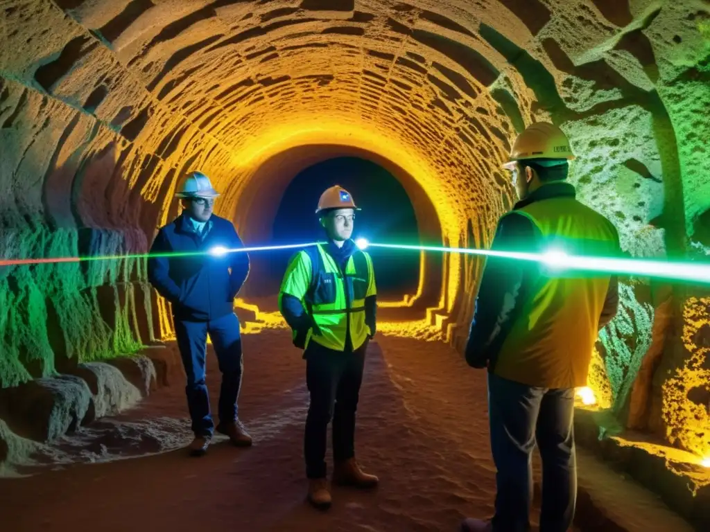 Exploración láser de túneles antiguos Exploración de túneles históricos con tecnología avanzada de escaneo láser, capturando detalles con precisión asombrosa