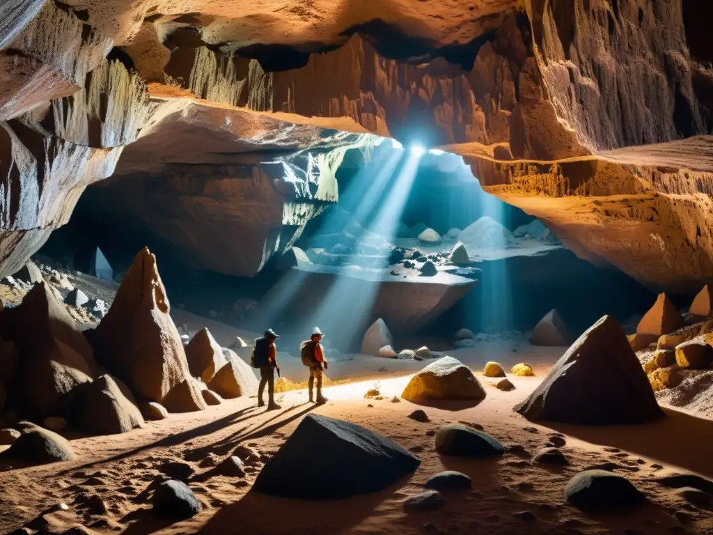 Exploradores descubren asombrosas formaciones rocosas y cristales brillantes en una misteriosa cueva subterránea