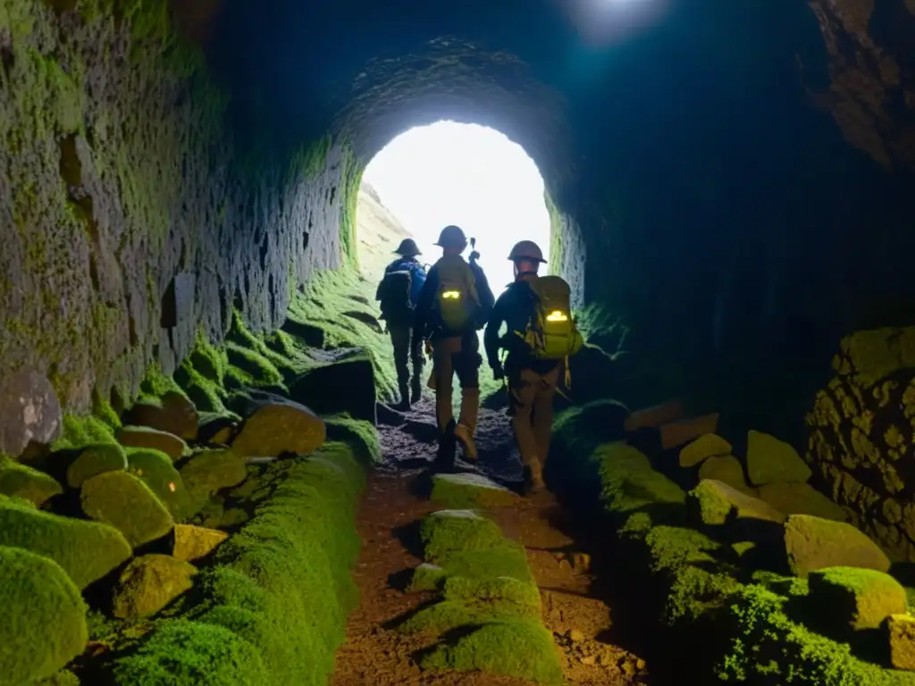 Exploradores iluminan túnel histórico, resaltando su misteriosa importancia