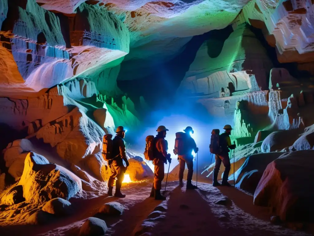 Exploradores descubren secretos históricos con luz ultravioleta en la misteriosa cueva subterránea