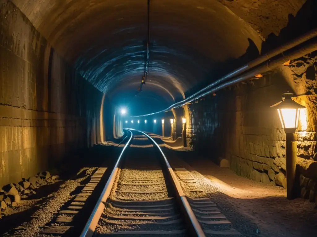 Explora la historia y la lucha en los túneles del ferrocarril subterráneo de América, iluminados por tenues linternas