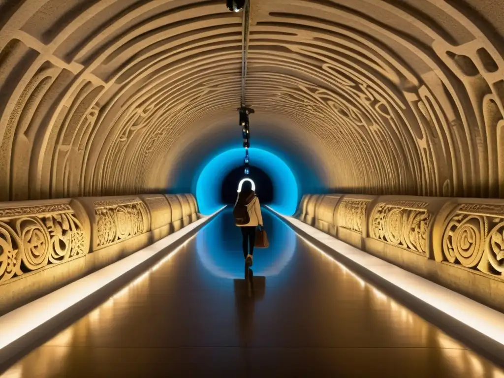 Túnel subterráneo histórico: detalle en AR Explora la historia con realidad aumentada en túneles históricos