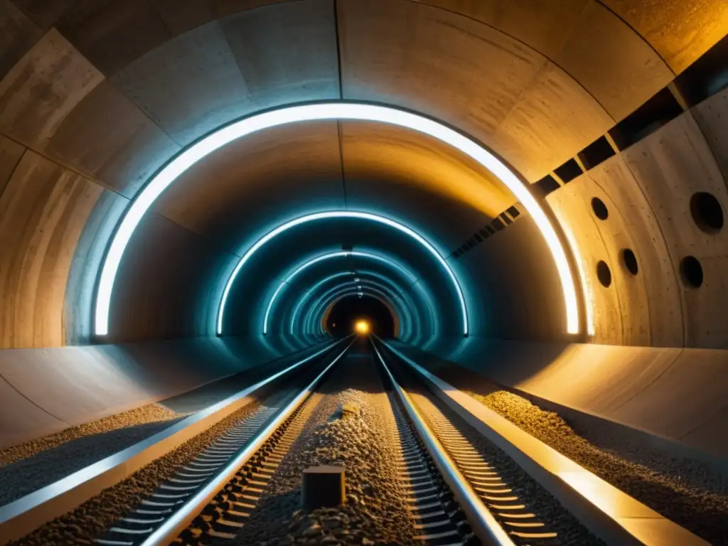 La ingeniería subterránea refleja cultura: túnel iluminado destaca fusión de diseño contemporáneo y texturas naturales