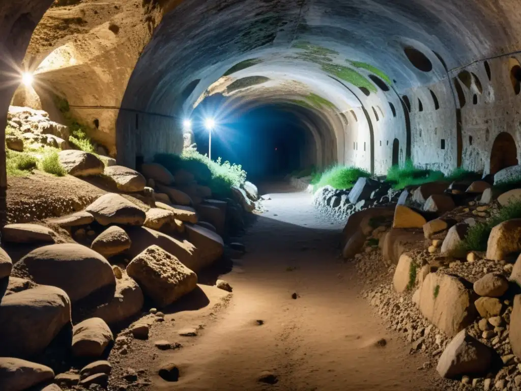 Imagen detallada de la ciudad subterránea de Balaklava en Crimea, revelando su red de túneles y misteriosa atmósfera de la Guerra Fría