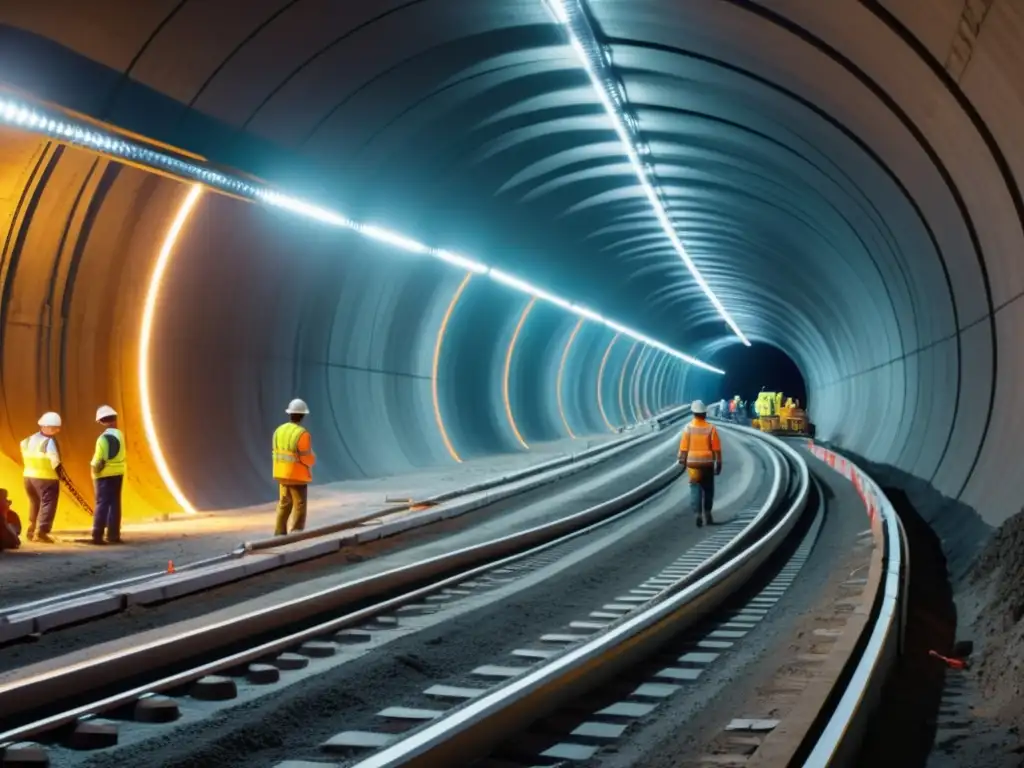 Impresionante construcción de accesos a maravillas subterráneas mediante ingeniería avanzada, trabajo humano y maquinaria pesada