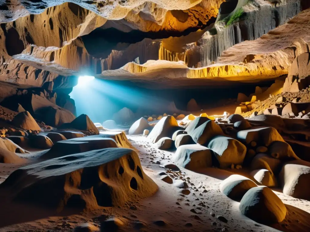 Fotografía impresionante de cuevas subterráneas iluminadas por la luz, capturando la belleza con distintos lentes