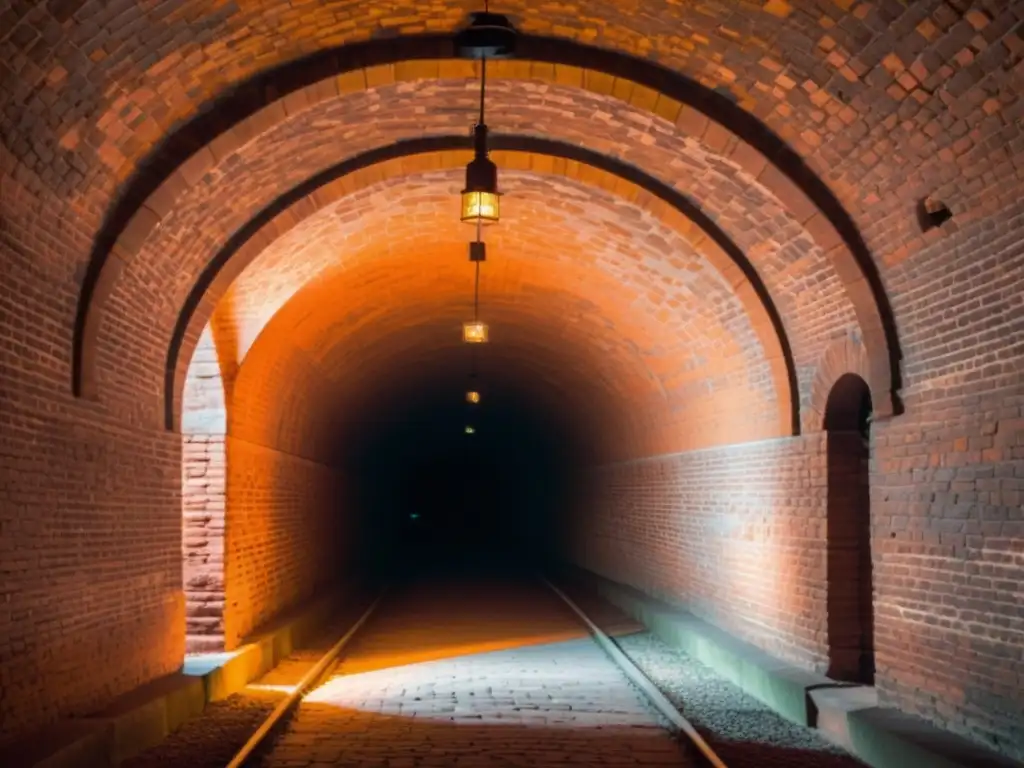 Una fotografía infrarroja en túneles históricos revela la belleza atemporal de la arquitectura en un ambiente misterioso y cautivador