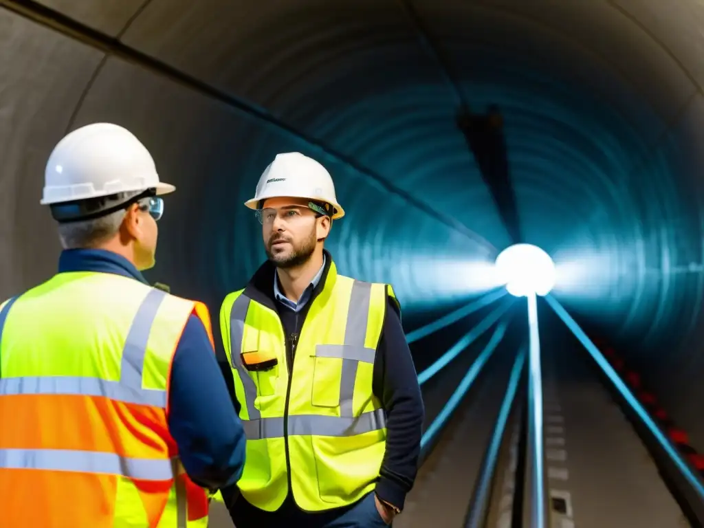 Ingenieros exploran túnel con tecnología wearable para exploración de túneles, capturando datos y comunicándose de forma inalámbrica